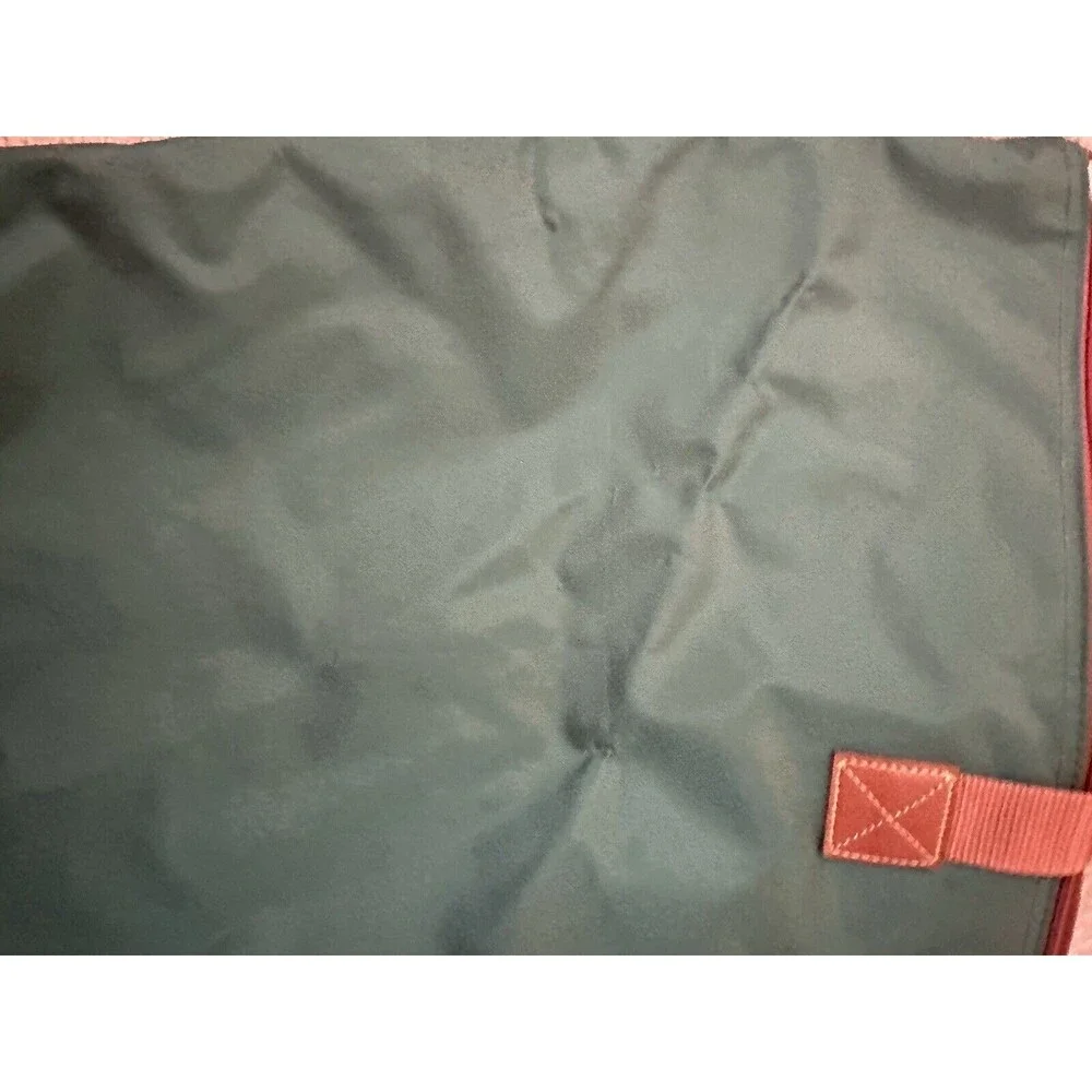 Vintage 90s Polo Ralph Lauren Large Green Nylon Travel Tote Bag Zippered